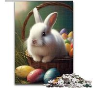 Puzzle da 1000 pezzi per adulti, coniglietto pasquale, in legno, regalo per uomini e donne, per tutti i giorni e per occasioni speciali, 50x75cm, per compleanni, feste e occasioni speciali