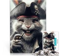 Puzzle da 1000 pezzi per adulti coniglio che fuma Antistress Vacanza in patria Uccidere il tempo Lista dei desideri con Babbo Natale 75x50cm