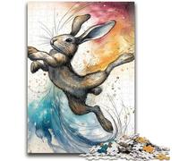Puzzle da 1000 pezzi per adulti Coniglio che salta Aiuta il cervello a esercitare Giocattoli avvincenti per coltivare la pazienza Adatto per coppie 50x75cm
