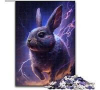 Puzzle da 1000 pezzi per adulti, coniglio magico in legno, idea regalo per le feste, opera d'arte umoristica, opera d'arte dettagliata 50x75cm per compleanno, festa, Natale, Halloween