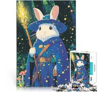 Puzzle da 1000 pezzi per adulti Coniglio Mago nella Foresta Vacanza a casa: uccidere il tempo Regalo di compleanno, regali, arte murale 38x26cm