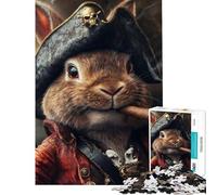 Puzzle da 1000 pezzi per adulti coniglio pirata puzzle per adolescenti ideale per passare il tempo in casa stimolare la mente e creare compleanni e altre occasioni 38x26cm