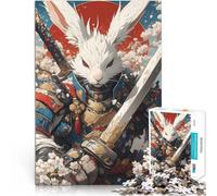 Puzzle da 1000 pezzi per adulti Coniglio Samurai giapponese Giocattoli Giochi Educativi Antistress Migliorare l'amore tra le coppie 75x50cm