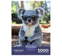 Puzzle Da 1000 Pezzi Per Adulti, Cool Koala with Sunglasses, Esperienza Puzzle Rilassante, Divertimento Invernale, Cartone Premium, 52x38cm/1000pcs