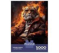 Puzzle Da 1000 Pezzi Per Adulti Cool Old Lion Animal Art Puzzle Per Adulti Gioco Pratico Difficile Difficile Unico Compleanno E Regali 70x50cm/1000pcs