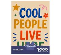 Puzzle Da 1000 Pezzi Per Adulti Cool People Live Here Typography Art Puzzle Per Adulti Giochi Rilassanti Regalo Di Compleanno Ideale Come Regalo Per Tutta La Famiglia 70x50cm/1000pcs