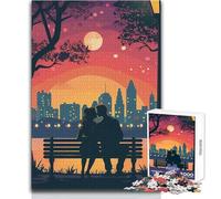 Puzzle da 1000 pezzi per adulti Coppia a Garden City Meraviglioso per le giornate di svago pigro Affidabile Taglio aderente Dimensioni del giocattolo 38x52cm
