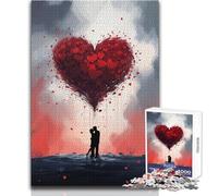 Puzzle da 1000 pezzi per adulti, coppia carina innamorata, goditi momenti di pace e tranquillità, giocattolo artigianale da taglio ad alta precisione, dimensioni 38x26cm