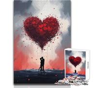 Puzzle da 1000 pezzi per adulti, coppia carina innamorata, ideale per momenti di svago e tranquillità, giocattolo di precisione con fustellatura di alta qualità, dimensioni 38x52cm