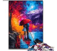 Puzzle da 1000 pezzi per adulti, coppia che tiene un ombrello, puzzle da 1000 pezzi per adulti, sfida impossibile e difficile, giocattolo per adolescenti (dimensioni 26x38cm)