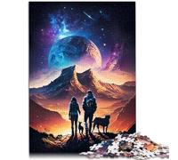 Puzzle da 1000 pezzi per adulti coppia con cani avventura gioco di famiglia per l'intelligenza del cervello giocattolo avvincente 26 x 38 cm