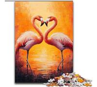 Puzzle da 1000 pezzi per adulti, coppia di fenicotteri, adatti a persone dai 14 anni in su, giochi educativi, regali di Babbo Natale segreto (dimensioni 50x75cm)