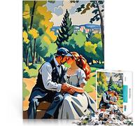 Puzzle da 1000 pezzi per adulti Coppia innamorata, parco per il giocattolo di sfida del gioco educativo Gioco educativo per compleanno e Natale 38x26cm