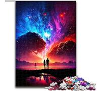 Puzzle da 1000 pezzi per adulti, coppia, paesaggio galattico, in legno, un regalo perfetto per il divertimento in famiglia, 50x75cm, per feste, compleanni e serate di giochi in famiglia