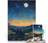 Puzzle da 1000 pezzi per adulti Coppia sotto il cielo stellato Giocattoli da gioco per regalo di famiglia Regali di Babbo Natale segreto 70x100cm