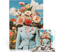 Puzzle da 1000 pezzi per adulti Copricapo floreale alla moda Giocattoli di gioco impegnativi Giocattoli per la decorazione della casa 38x26cm