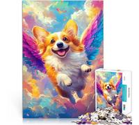 Puzzle da 1000 pezzi per adulti Corgi aereo Aiuta il cervello ad allenare i giocattoli che creano dipendenza per coltivare la pazienza grande regalo 38x52cm