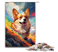 Puzzle da 1000 pezzi per adulti Corgi nel cratere circondato da schizzi Un sacco di puzzle per gioco educativo sfida giocattolo opera d'arte regalo 75x50 cm