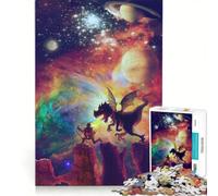 Puzzle da 1000 pezzi per adulti: Corsa del Cavaliere Alieno e del Drago, Gioco Impossibile, Sfida Difficile, Rafforza l'amore tra le coppie 50x75cm