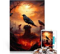 Puzzle da 1000 pezzi per adulti corvo Aiuta il cervello ad allenare i giocattoli che creano dipendenza per coltivare la pazienza Regalo divertente 38x26cm