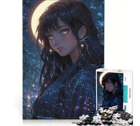 Puzzle da 1000 pezzi per adulti Corvo al chiaro di luna Mistica orientale gioco interattivo corsa di velocità manuale con pezzi a incastro di forma casuale 50x75cm