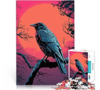 Puzzle da 1000 pezzi per adulti Corvo al tramonto Antistress Vacanza in patria Uccidere il tempo è ideale come regalo per tutta la famiglia 52x38cm