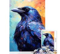 Puzzle da 1000 pezzi per adulti corvo colorato giocattolo educativo regali per donne e uomini giochi per famiglie allena il cervello e le mani dimensioni 50x75cm
