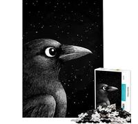 Puzzle da 1000 pezzi per adulti Corvo sotto il cielo notturno Gioco avvincente per coltivare la pazienza ideale per tutta la famiglia antistress e regalo di compleanno (dimensioni 50x75cm)