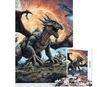 Puzzle da 1000 pezzi per adulti: Cosmic Alien Dino Odyssey gioco rilassante per tutta la famiglia antistress allena la mente e le mani (38x26cm)