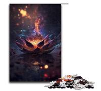 Puzzle da 1000 pezzi per adulti Cosmic Bloom Black Lotus ideale come regalo per tutta la famiglia 75x50 cm
