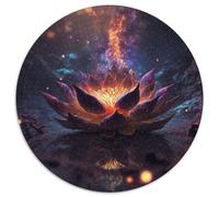 Puzzle da 1000 pezzi per adulti Cosmic Bloom Black Lotus, puzzle per adulti fai da te impegnativo per appassionati, regalo perfetto per il relax (67,5x67,5cm)