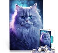 Puzzle da 1000 pezzi per adulti Cosmic Cat compito di pensiero sfida l'intelligenza cerebrale giocattolo avvincente per bambini dai 14 anni in su, 26 x 38 cm
