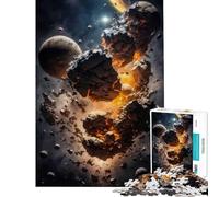 Puzzle da 1000 pezzi per adulti "Cosmic Collision" giocattolo educativo per famiglie difficile ideale come regalo di Babbo Natale segreto (dimensioni 38x26cm)