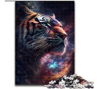 Puzzle da 1000 pezzi per adulti Cosmic King Space Tiger Puzzle per adulti dimensioni 50x75cm Gioco per adulti Gioco interattivo per famiglie Sfida mentale Regalo