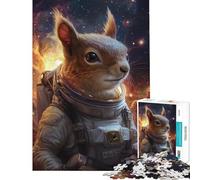 Puzzle da 1000 pezzi per adulti "Cosmic Squirrel Adventure" - Un rompicapo divertente e umoristico perfetto come regalo per tutta la famiglia (dimensioni 38x52cm)