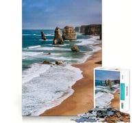 Puzzle da 1000 pezzi per adulti, Costa dei Dodici Apostoli, Australia Pezzi ben definiti Gioco di abilità mentale Divertimento e relax Scena natalizia Illustrazione (38x26cm)