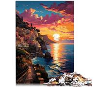 Puzzle da 1000 pezzi, per adulti, costiera amalfitana, giocattolo educativo intellettuale, ideale come regalo per adolescenti dai 14 anni in su, 26 x 38 cm