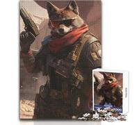 Puzzle da 1000 pezzi per adulti Coyote Soldier, accogliente e rilassante, divertimento per il tempo libero, vestibilità perfetta, alta precisione, dimensioni giocattolo 38x26cm