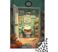 Puzzle Da 1000 Pezzi Per Adulti Cozy Chicken Reading Puzzle Per Adulti Gioco Pratico Migliora La Memoria Regalo Di Compleanno E Unico 38x26cm/1000pcs