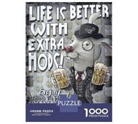 Puzzle Da 1000 Pezzi Per Adulti Craft Beer Rabbit Puzzle Per Adolescenti Gioco Rompicapo Migliora La Memoria Sfida Educativa 52x38cm/1000pcs