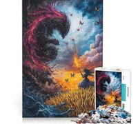 Puzzle da 1000 pezzi per adulti: Creatura Oscura e Donna con Torcia, Gioco Rompicapo, Divertente Antistress, Ogni Pezzo È Unico 38x52cm
