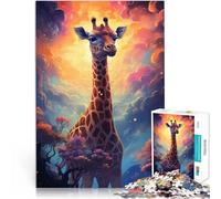 Puzzle da 1000 pezzi per adulti Creature cosmiche Giraffa Allena il tuo cervello e le tue mani offerte come regali per tutta la famiglia 38x26cm