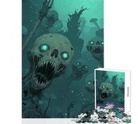 Puzzle da 1000 pezzi per adulti creature marine non morte giocattolo educativo regalo per compleanni giochi rilassanti collezione di artisti belle arti dimensioni 50x75cm