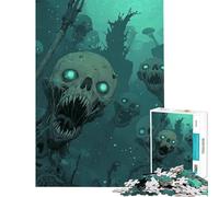 Puzzle da 1000 pezzi per adulti creature marine non morte sfida di completamento disegno assemblaggio decorazione per la casa giocattolo per ragazzi dai 14 anni in su (38x26cm)