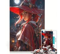 Puzzle da 1000 pezzi per adulti "Crimson Under The Moon", gioco per famiglie, rilassante e stimolante per la mente, ideale per rafforzare l'amore di coppia 38x52cm