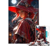 Puzzle da 1000 pezzi per adulti "Crimson Under The Moon" un gioco divertente e spiritoso un regalo perfetto per amici e familiari (dimensioni 38x52cm)