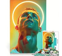 Puzzle da 1000 pezzi per adulti, Cristiano Ronaldo Glory, gioco pratico, impegnativo e stimolante, adatto come decorazione da scrivania 38x26cm