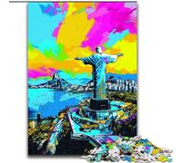 Puzzle da 1000 pezzi per adulti, Cristo Redentore, in legno, perfetto per regali di compleanno, Natale e Halloween, 50x75cm, decorazione artistica fai da te, regalo di compleanno perfetto