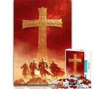 Puzzle da 1000 pezzi per adulti, Crociata, Cavaliere dell'esercito, 1000 pezzi, regali per adulti, collezione di artisti, belle arti per età dai 14 anni in su, 26x38cm