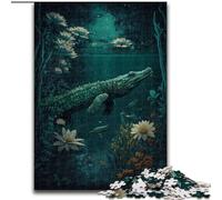 Puzzle da 1000 pezzi per adulti Crocodile Wonder Puzzle in cartone Regalo perfetto per l'arredamento della casa e il divertimento delle feste Dimensioni 38x26cm